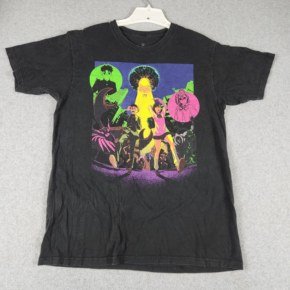 Ripple Junction Dan Da Dan T Shirt Mens L Black Anime Graphic Cotton Crew Neck